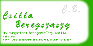 csilla beregszaszy business card